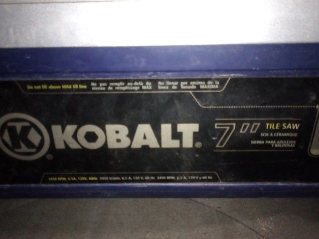 7inch Kobalt Tile Saw