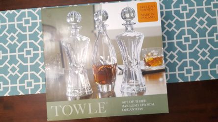 New Towle Crystal Decanters