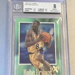 Kobe Bryant 1996-97 E-X2000 rookie BGS 8 w/ 8.5 and 9.5 subgrades graded rookie sports card  