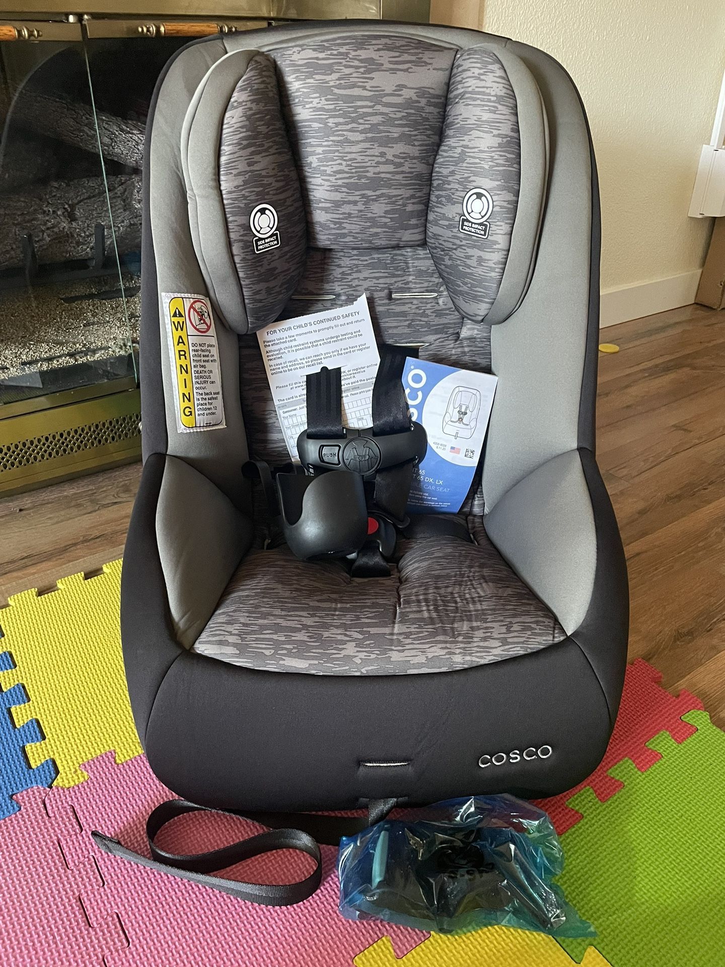 Cosco Mighty Fit 65 DX Convertible Car Seat, Heather Onyx~ Coaco Asiento Infantil Convertible