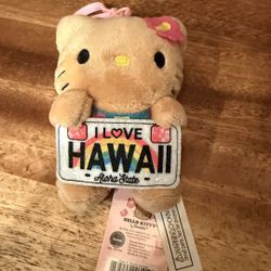 Hello Kitty Hawaii Plush Keychain 