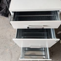 White 3 Drawer Filing Cabinet
