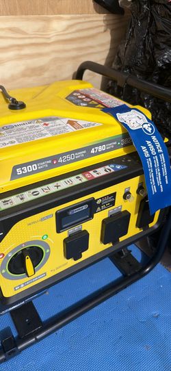 CHAMPION generator, flexible fuel 5300 starting watts