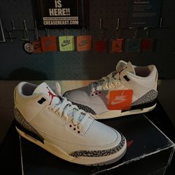 Jordan 3 White Cement Reimagined Size 10.5