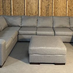 Large Ashley Furniture Marsing Nuvella 6 Piece Sectional With Ottoman - Delivery Available!