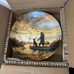 Brett Smith " Promising Day" Sporting Art Collection Plate Round New