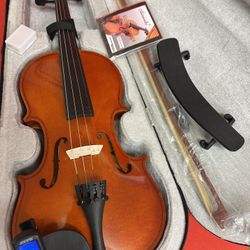 4/4 Violin with New Bow, Digital Tuner, Shoulder Rest, Extra Strings $95 Firm