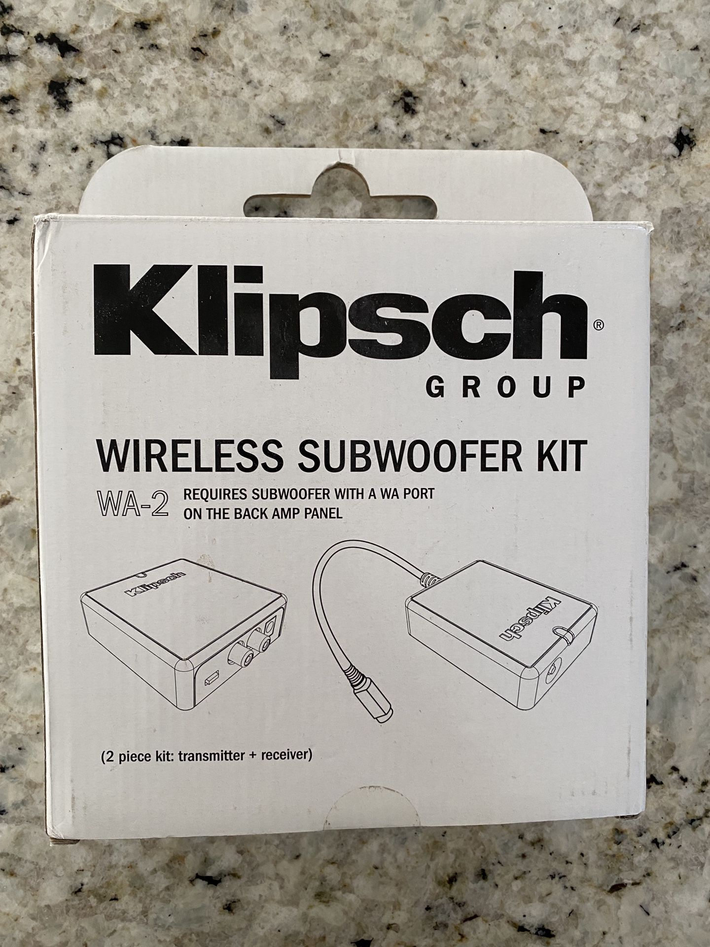 BRAND NEW, NEVER OPENED Klipsch Wireless Subwoofer Kit WA-2 (2 piece kit: transmitter + receiver)