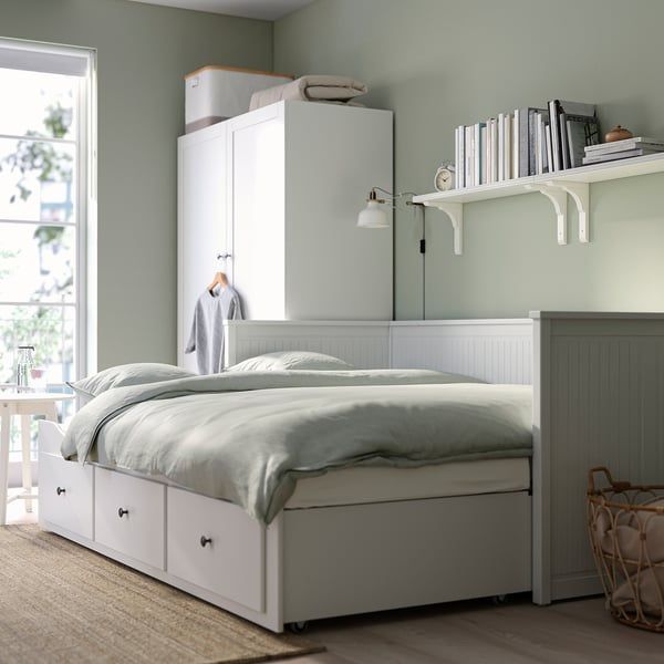 Hemnes IKEA White Daybed Frame With Mattresses