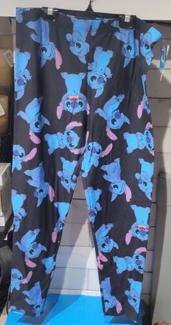 Womens Disney Stitch ALL Over Print Themed Stretch Leggings $10 (One Available In Size Large 11-13)