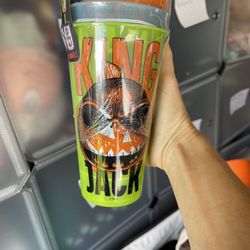 Nightmare Before Christmas Cups With Lids And Straws Glow In The Dark 4 Pack