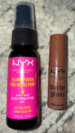 Nyx Plump Finsh Setting Spray NYX BUTTER GLOSS CINNAMON ROLL 