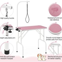 32 Inch Pink Dog Grooming Table 591772