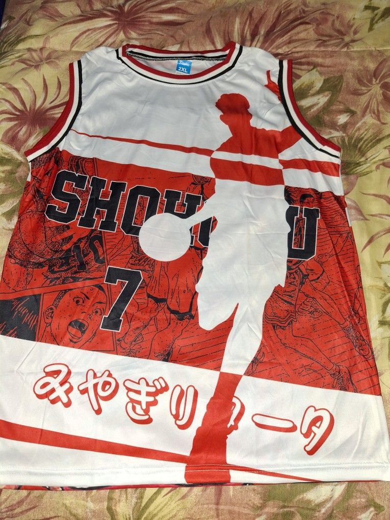 UNBRANDED FULL SUBLIMATION RYOTA MIYAGI SHOHOKU SLAM DUNK JERSEY...NEW...SMOKE FREE HOME...$20