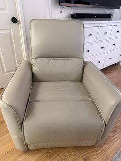 Leather recliner chair electric