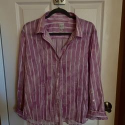 Nic+Zoe button up linen style top