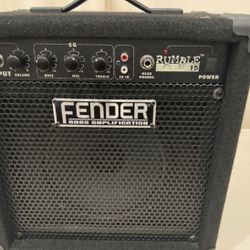 Two Fender Rumble 15 Watt Bass Amps