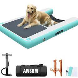 AWSUM XL Inflatable Dog Water Boat Ramp Dock Floating for Dogs Up to 240LBS