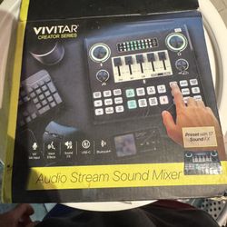 Vivitar Audio Mixer, Multiple Sound Pads & Effects for Vlogging, Black