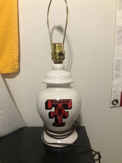 Vintage Texas Tech Red Raiders Lamp