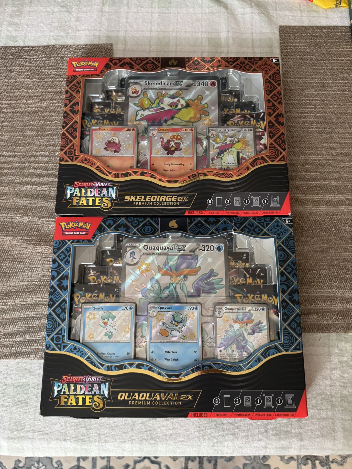 Two Paldean Fates Premium Collection Boxes