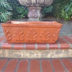 Large Rectangular Or Nate Made In Italy Flower Pot