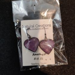 New Genuine Amethyst Earrings 