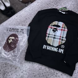 Bape Burberry Long Sleeve Size S