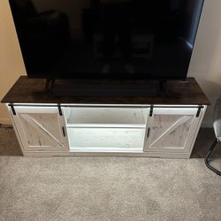 55” LG 4K TV & LED Entertainment Stand 