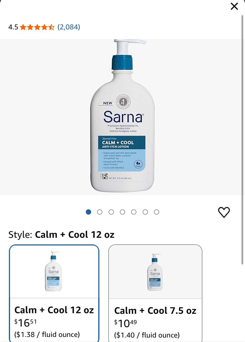 Sarna Anti Itch Lotion 12oz