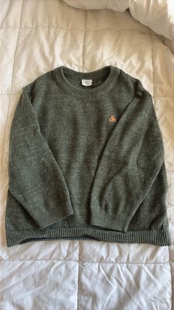 Toddler 4T, olive green knit sweater