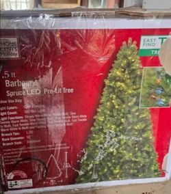 Home Cents Holiday 7.5 ft Barbour Spruce Pre-Lit LED Tree