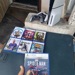 Clean ESN brand New Conditions 2024 Playstation 5 PS5 Slim 1TB & 2 Control $450! $30! Per Game x 7 is $210!. PlUs $450. All for $600! Firm trade welco