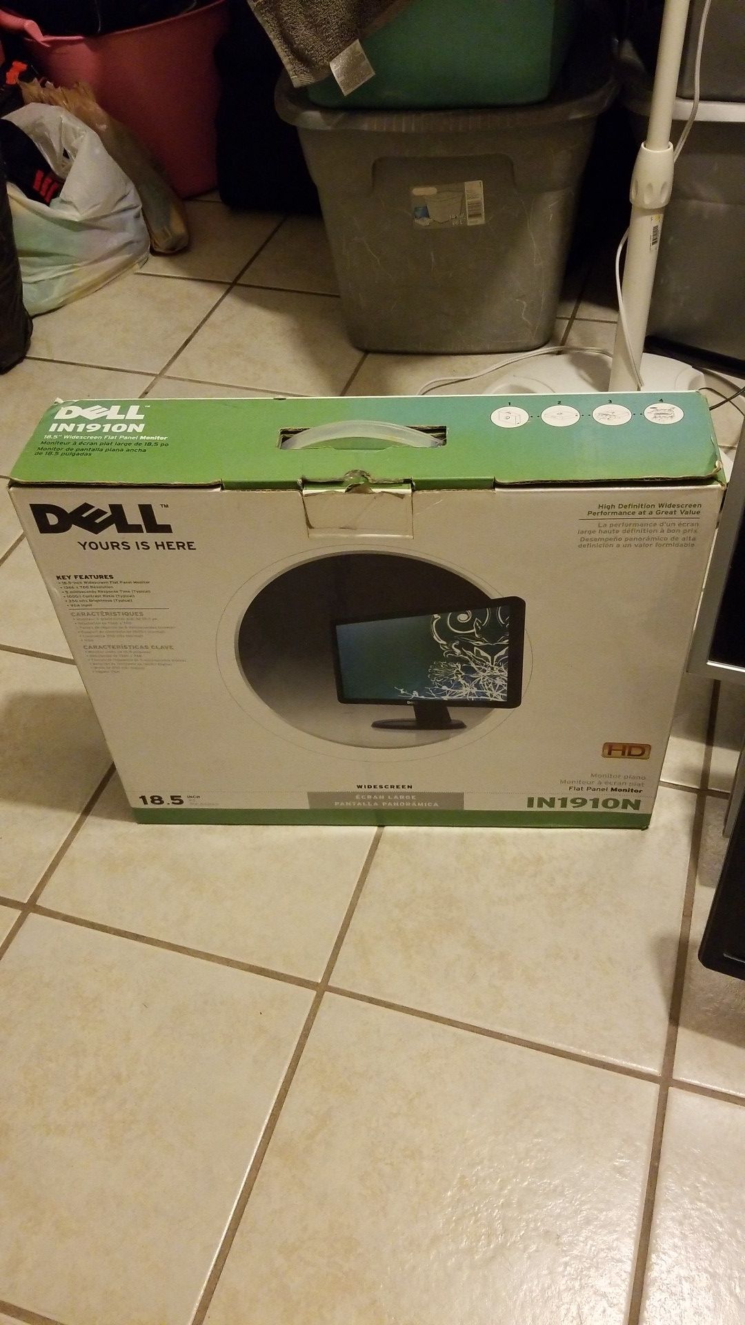 4 computer monitors.