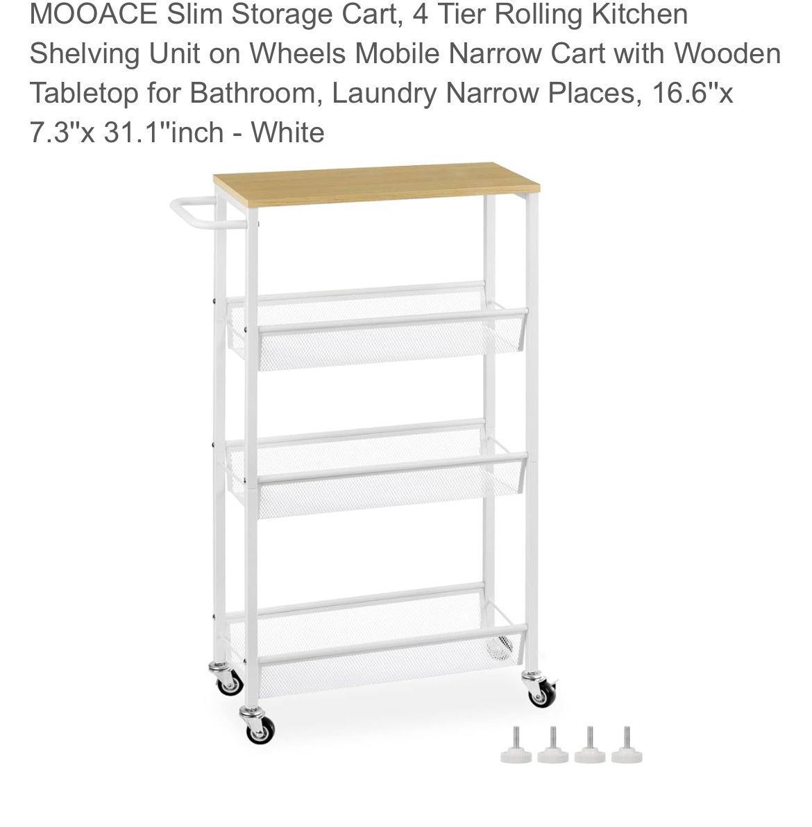 4 Tier Rolling Utility Cart