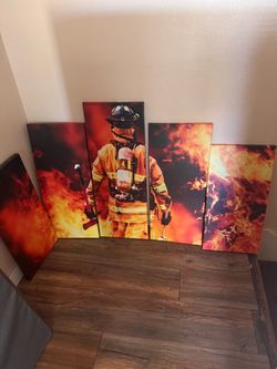 Fireman 5 piece photo frame