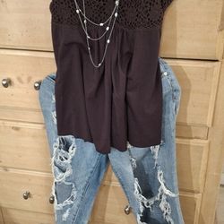 Top,Jeans,necklace