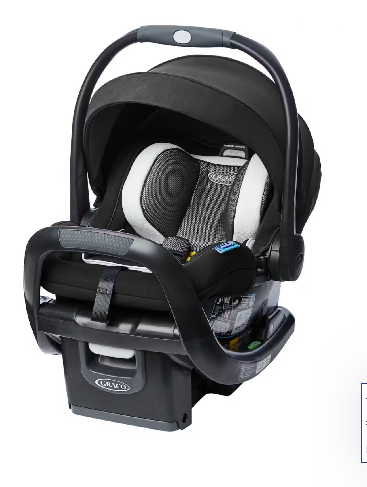 asiento de coche, soportes extraíbles para la cabeza y el cuerpo del bebé, barra anti-rebote disponible para entrega hoy mismo $70