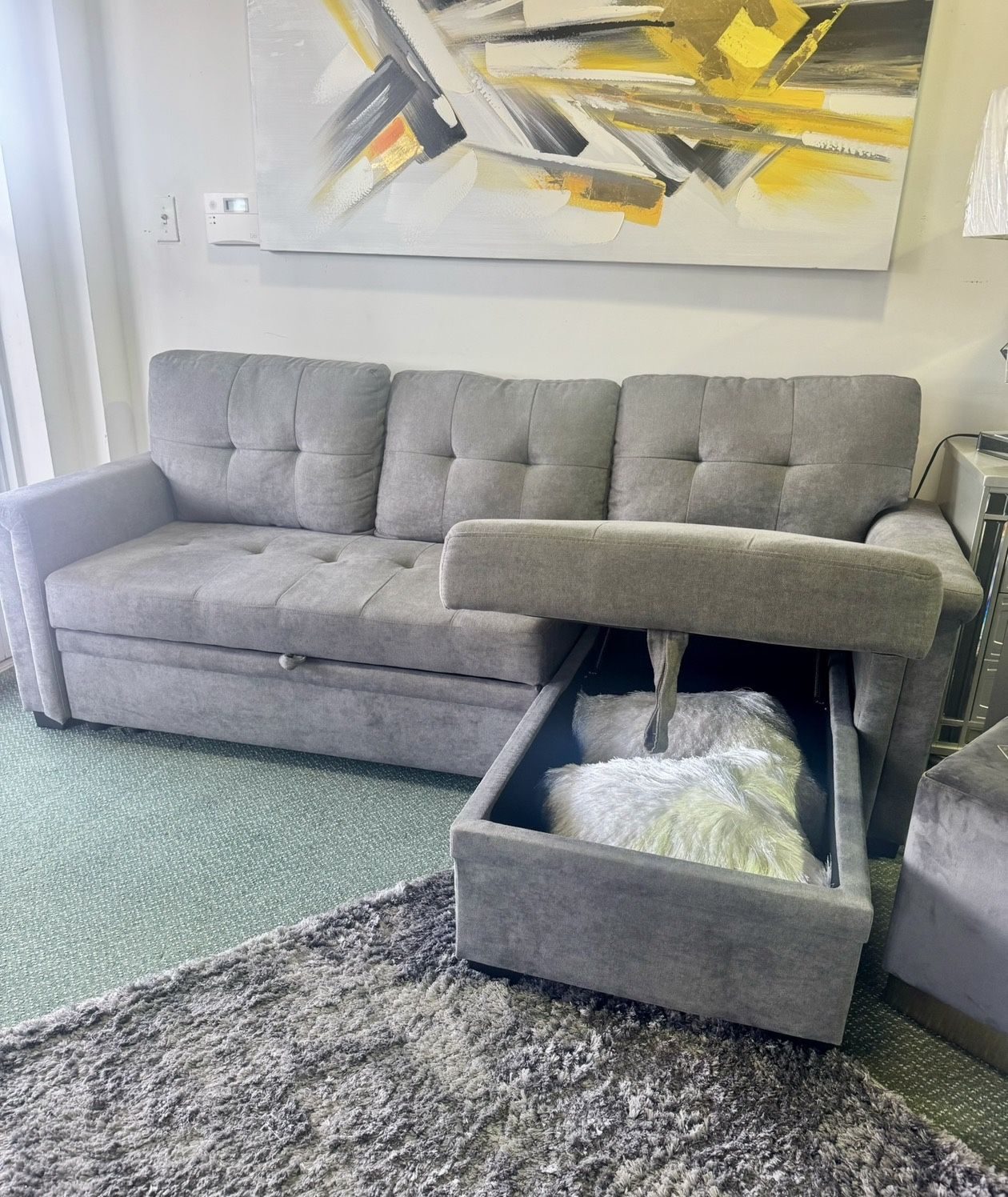 COMPACT size SECTIONAL - Storage / Sleeper