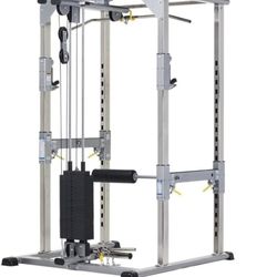 Tuff Stuff Squat Rack and Weighted Pulleys 