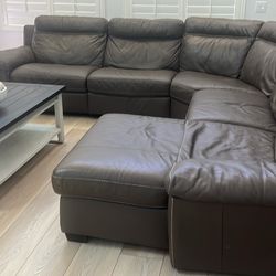 5 Piece Leather Sectional