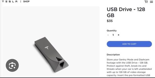 Tesla USB drive 128G