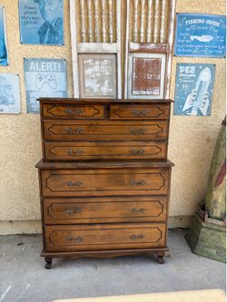 Vintage Tallboy Dresser with 7 Drawers