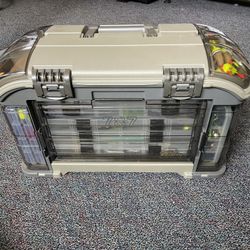 Plano 787 Tackle Box , Fully Loaded With Lures And Terminal Tackle