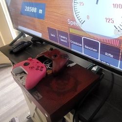 Gears Of War Xbox One S With 2 Controllers And Battery Rechargeable 