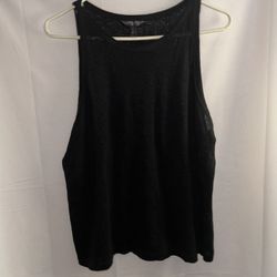 Banana Republic Size L Women’s Linen Black Tank Top 