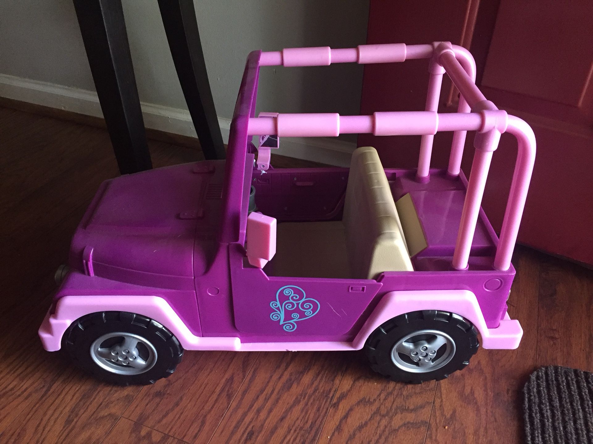 Our Generation Battat OG Doll Jeep Car Hot Pink/Purple. Fits 18" Girl Doll for in Greensboro, NC - OfferUp