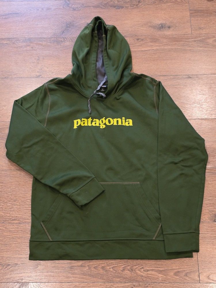 Green Patagonia Hoodie, Sz L