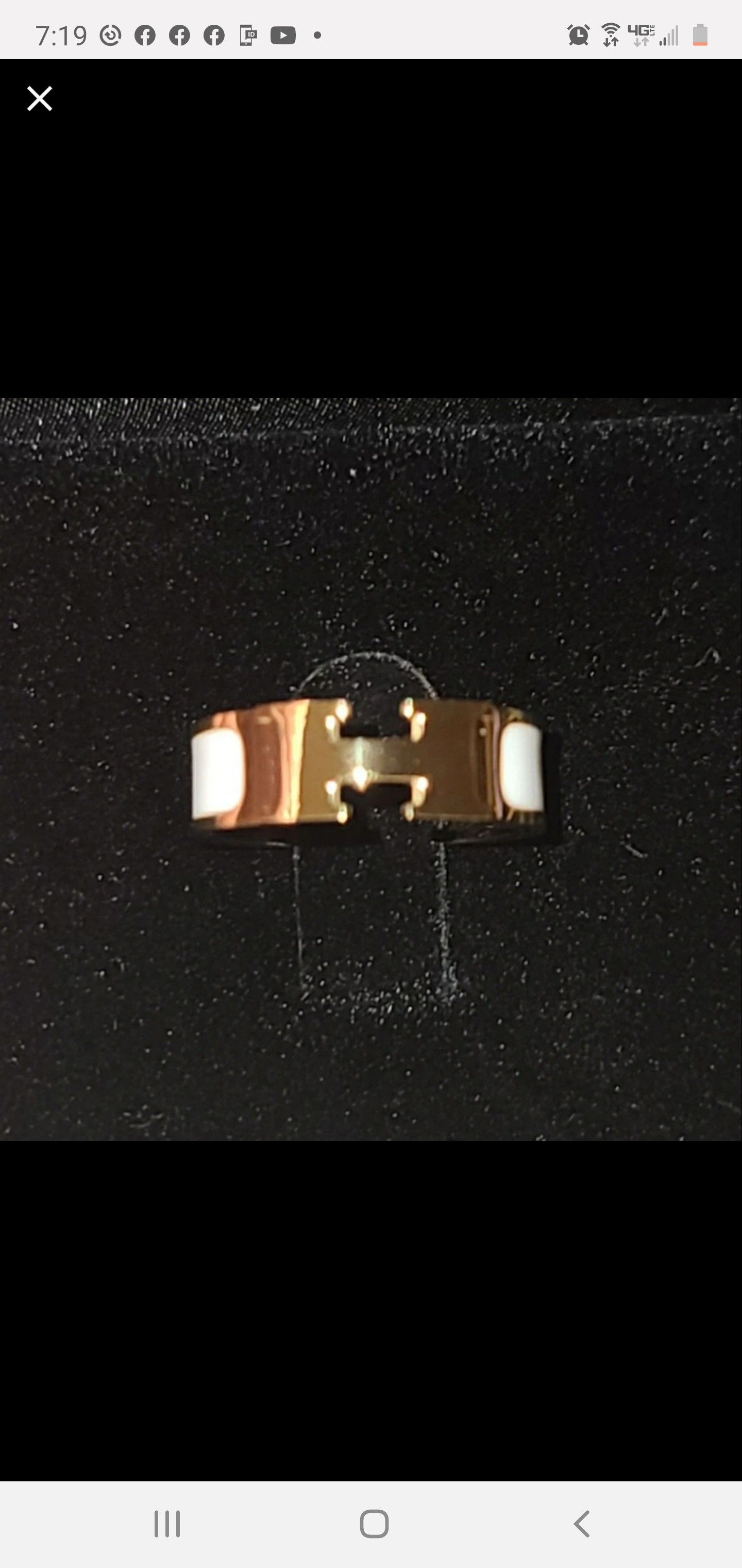 Authentic Hermès Gold Ring