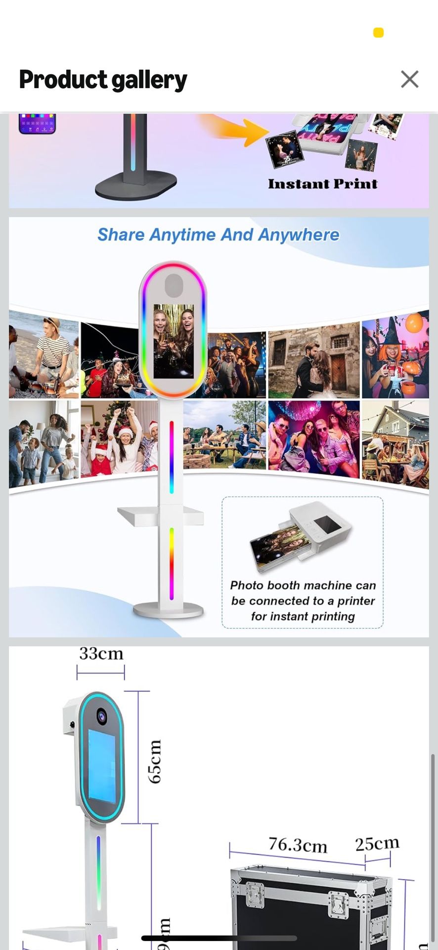 White Digital Photo Booth For Sale